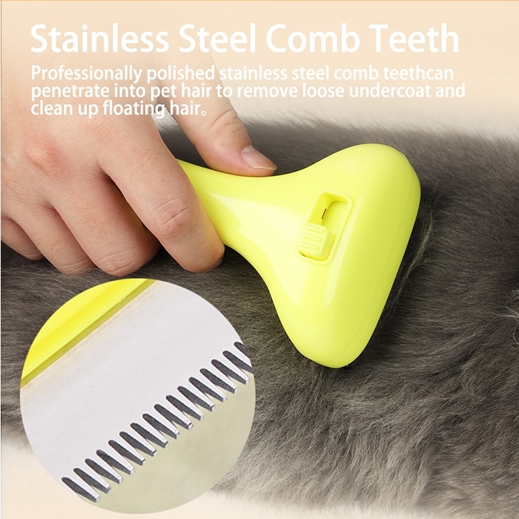 Pet self cleaning massage brush spray steam pet brush for dog cat removing hair