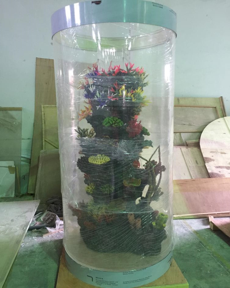 Round Aquarium cylindrical fish tank Clear Fish Tank Large Round Tank Acrylic Cylinder