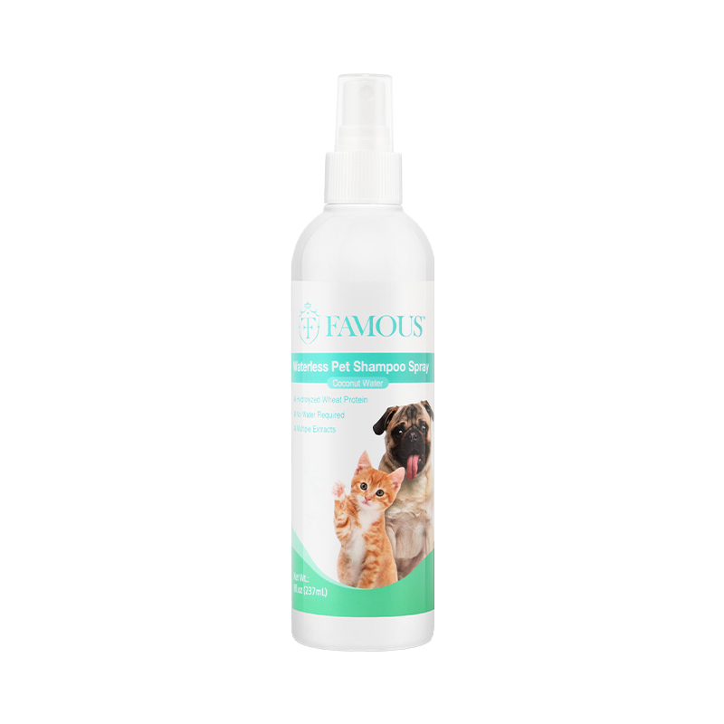 Dog cat small animal shampoo factory Label waterless hair mousse bubble shampoo dog pet dry shampoo foam for home use