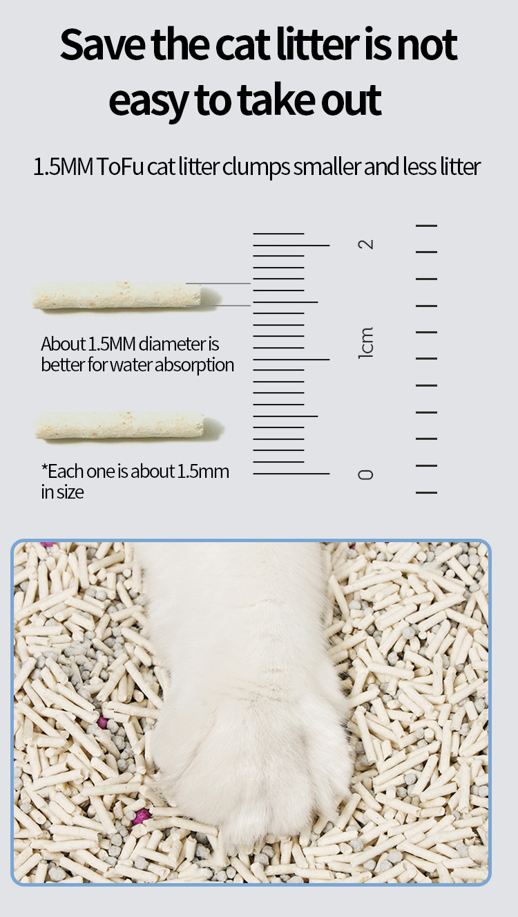 2-3mm Striped Cat Litter Tofu Mix Quickly Clumping Machine Making Tofu Cat Litter