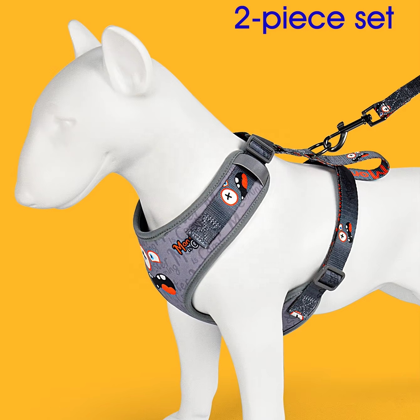 MIDEPET Pet Gear Set Pet Halloween Gift Designer Funny Monster Series With High Quality Pet Harness And Leash Set Personalized