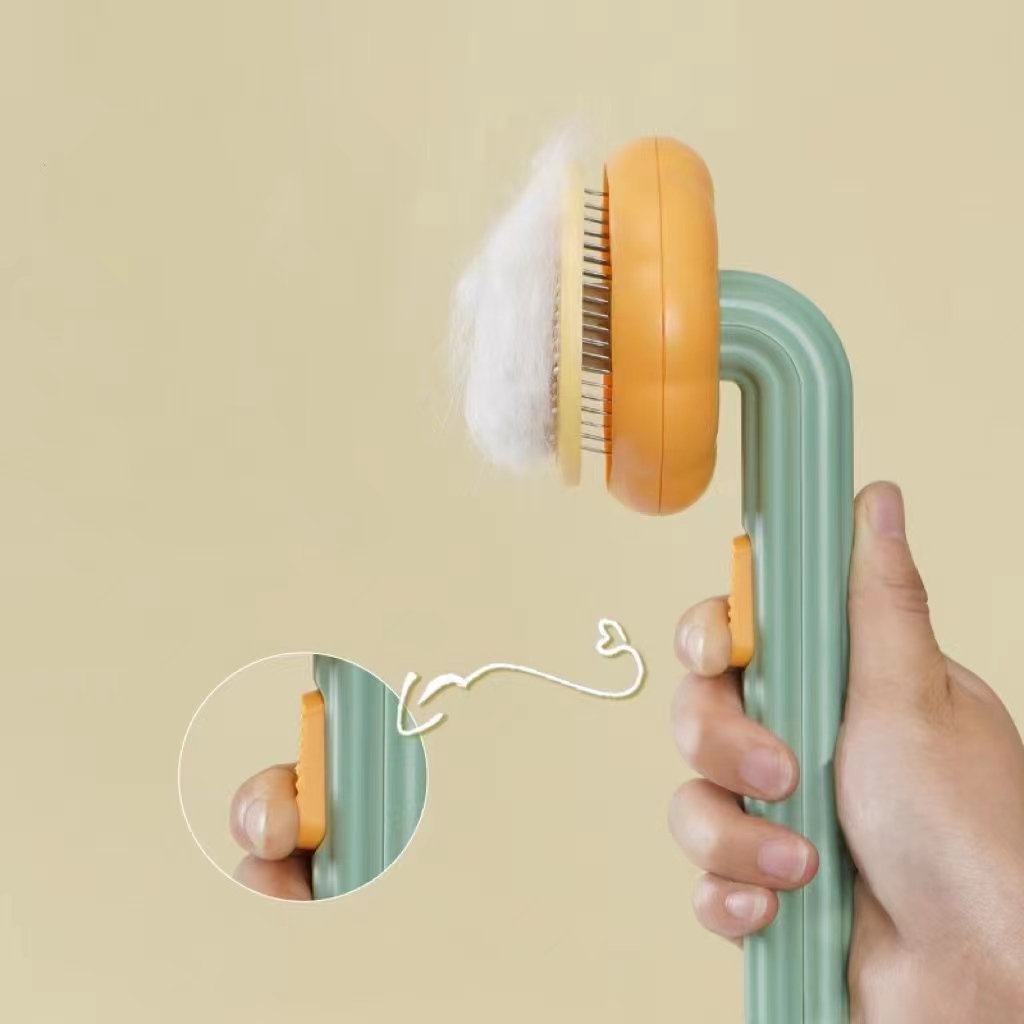 Factory Wholesale Pet Grooming Kit Floating Hair Cleaning Products Cat Self-Cleaning Brush Grooming Comb for Cats Dogs