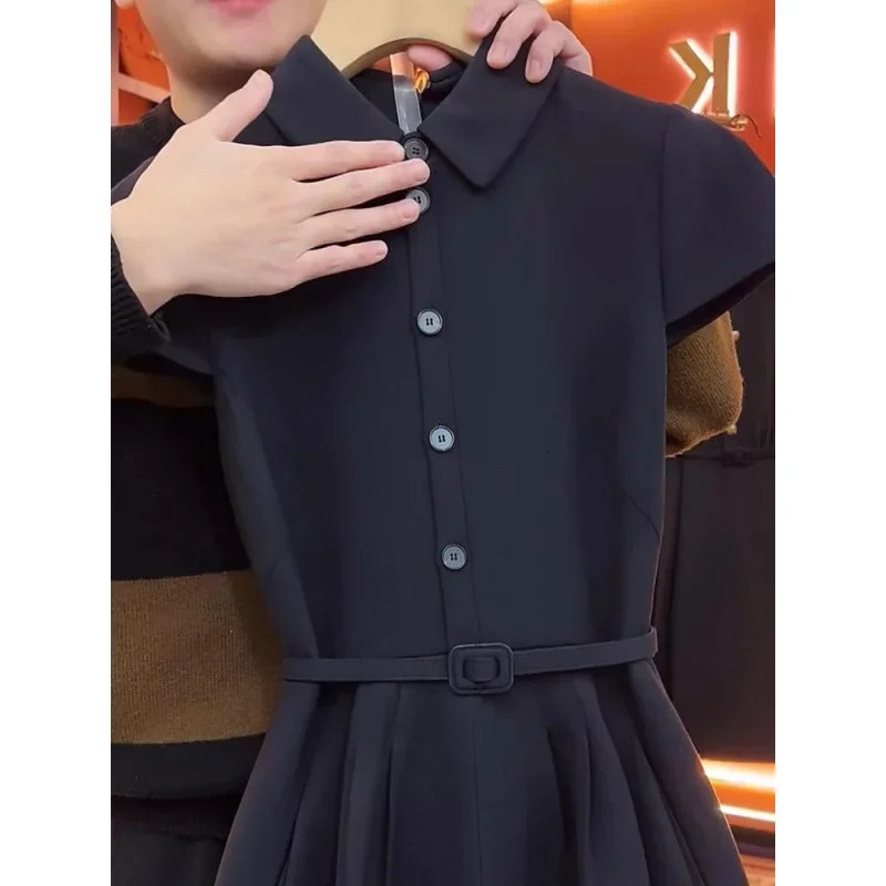 Elegant Slimming French Style Versatile Commuting Dress For Women Long Fashionable And Stylish 241112