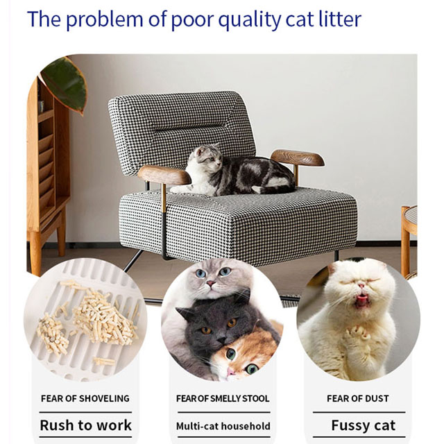 Popular environmental clean cat litter strong deodorizing sodium-based mining cat litter