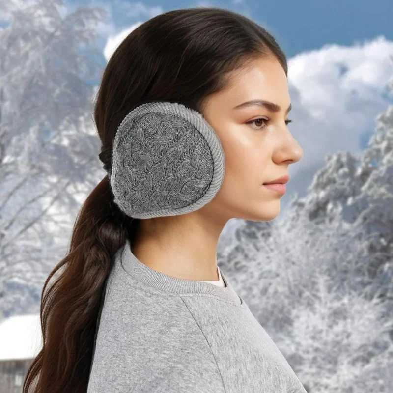 Unisex Warm Knit Earmuffs Winter Outdoor Ear Warmer Thicken Plush Winter Warm Fleece Earmuff Outdoor Warmer Cycling Ear MuffsXJ241126