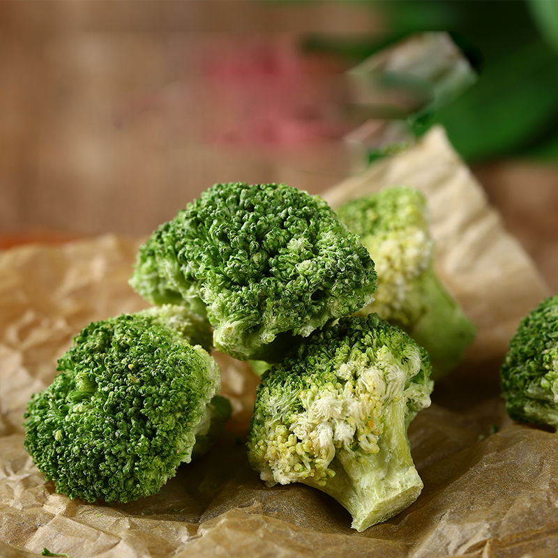 Wholesale freeze-dried dog treats Dog food Freeze dried broccoli Freeze-dried vegetables pet treats dog snacks
