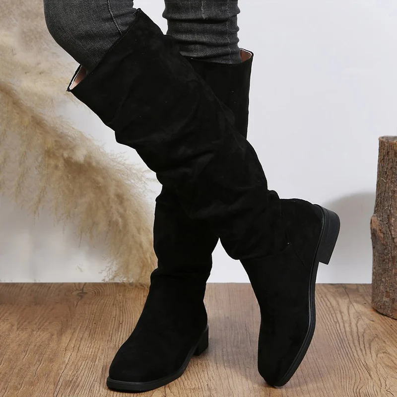 Womens Boots Fashion Winter Boots For Womens High Boots Heels Winter Shoes Women Knee High Botas Mujer Winter Footwear Long 241126