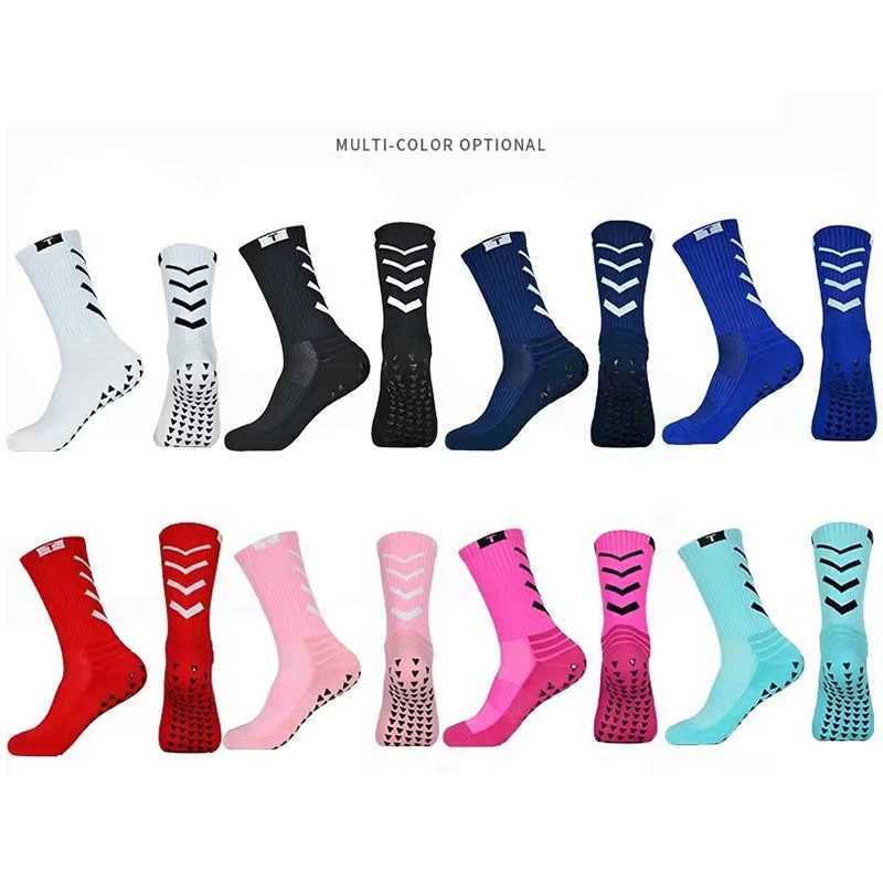 New Coming Anti Slip Football Socks Breathab Towel Bottom Adults Men Women Sports Soccer Socks Soft Cycling Grip SockXJ241125