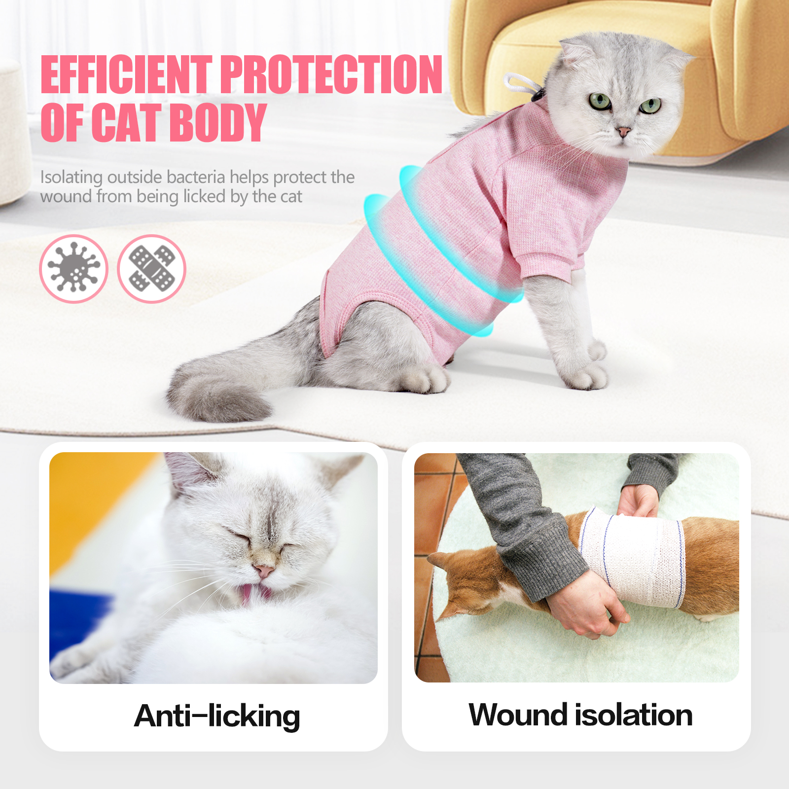High-Quality Spay and Neuter After Surgery Clothing Anti-Licking Clothes Dog Recovery Suit Cat Clothes
