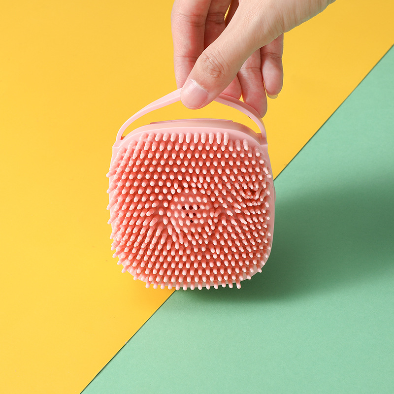 2024 Pet Shower Brush Silicone Pet Bath Brush Shampoo Dispenser Bath Massage Cat Dog Bath Brush with Soap Dispenser