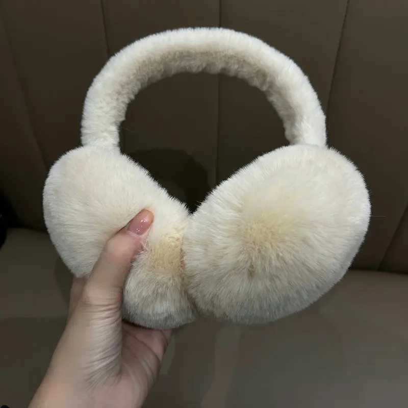 1PC Solid Color Soft Plush Ear Warmer Winter Warm Earmuffs Fashion Ear Cover Outdoor Cold Protection Ear-Muffs Folding EarflXJ241126