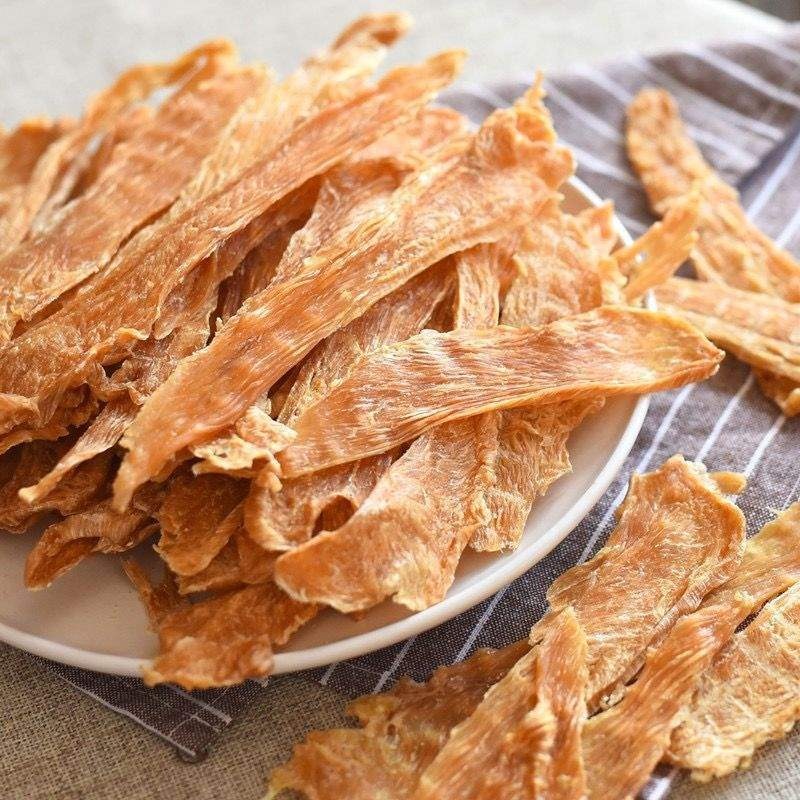 Wholesale of pet snacks Dried chicken breast strips Dog Treat dog food Pure meat without additives cat snack