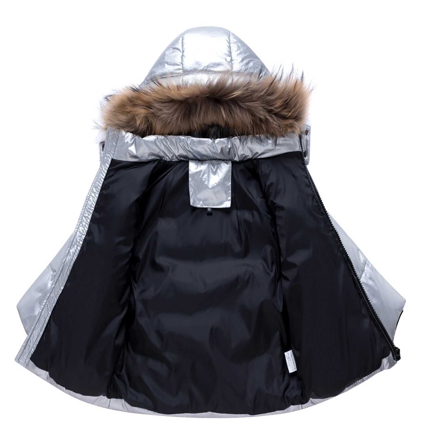 Down Coat boy baby infant girl winter thin down jacket warm kids coat children ski toddler snowsuit clothes Silver waterproof clothing Set H241123
