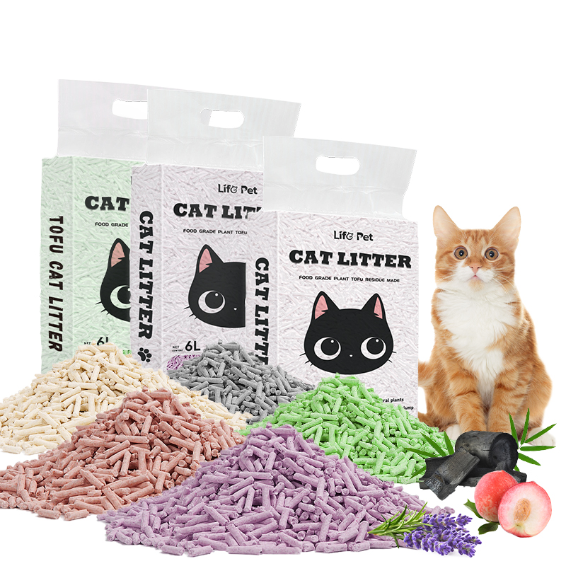 Natural Tofu Cat Litter Soybean Sand Dust Free Tofu Cat Litter Sand OEM 10L
