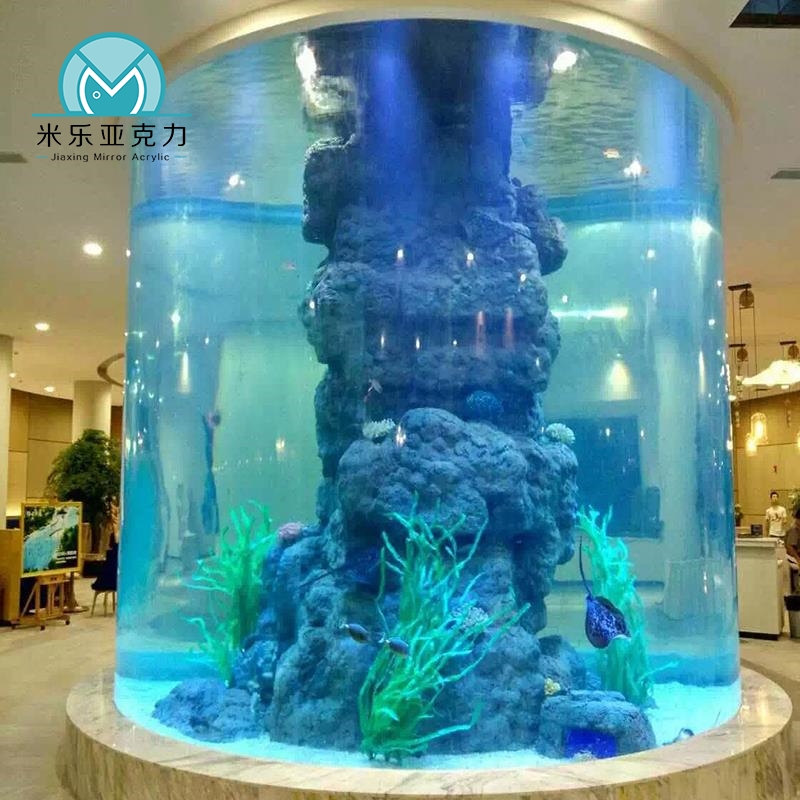 Good quality wholesale custom size transparent acrylic cylindrical fish aquarium filter