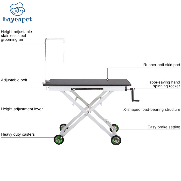Veterinarian dog grooming mobile foldable and adjustable pet grooming table Veterinary Working Table vet pet grooming Beauty Bed