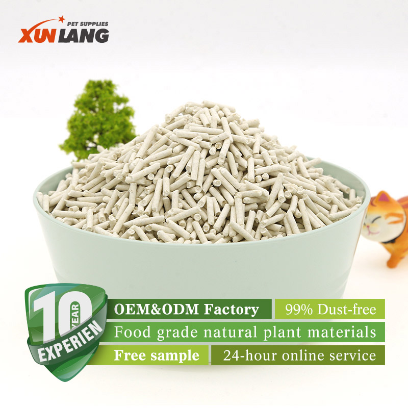 OEM Premium White Colour Plant Cat Sand Milk Scent 6l Eco Clean 2mm Stripe Shape Dust Free Clumping Tofu Cat Litter