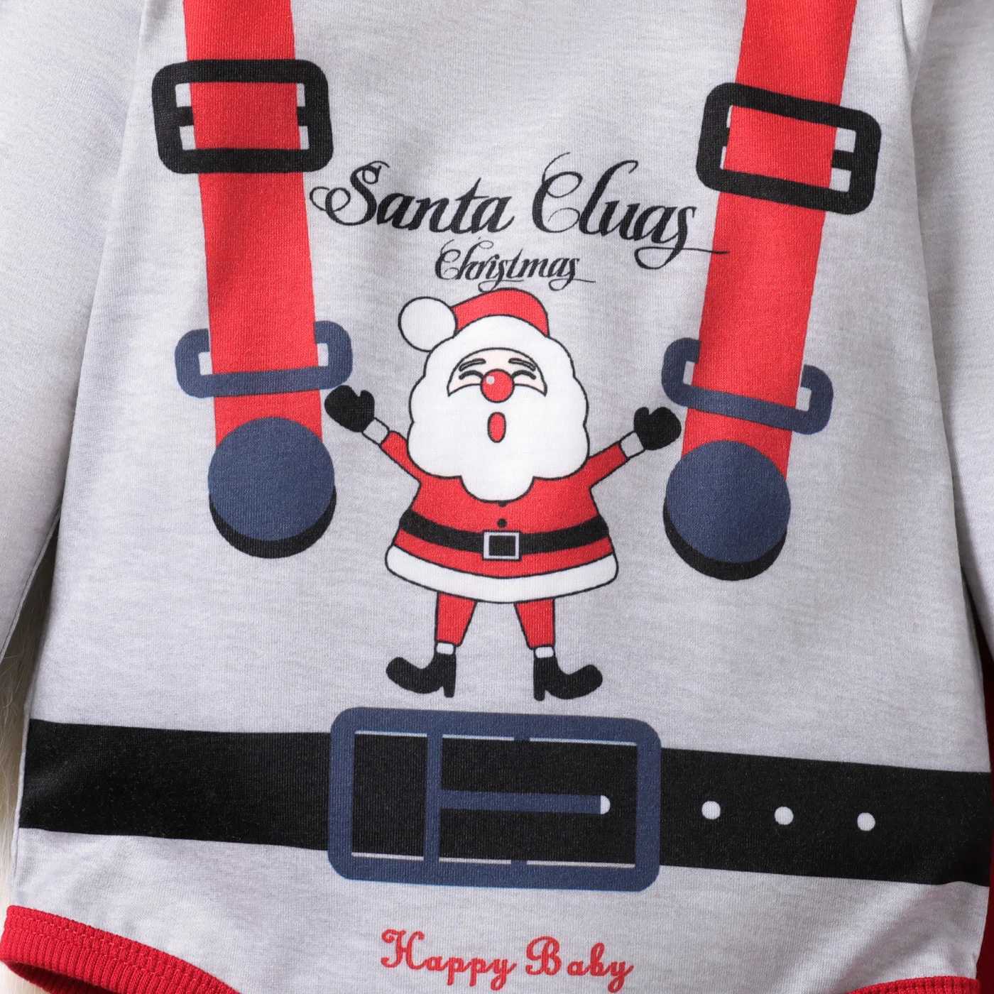 Clothing Sets 3PCS Baby Boy Fabric Stitching Christmas Long Sleeve Top/Pant/Hat Set H241126