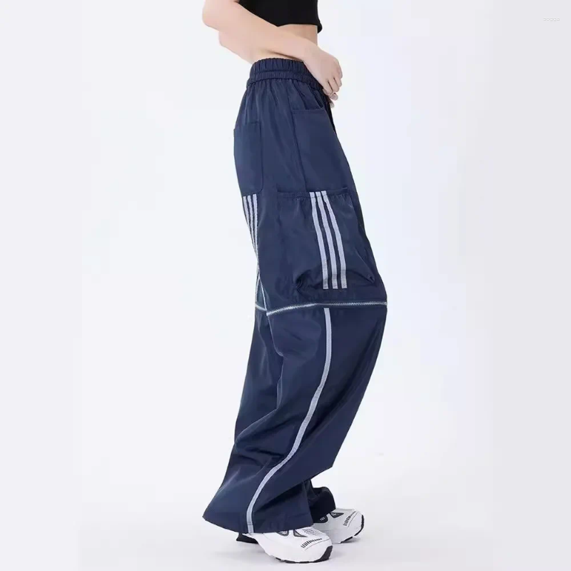 Womens Pants Vintage High-waisted Straight-leg Slimming Casual Bell Bottoms Summer Style American Clothing Z260314