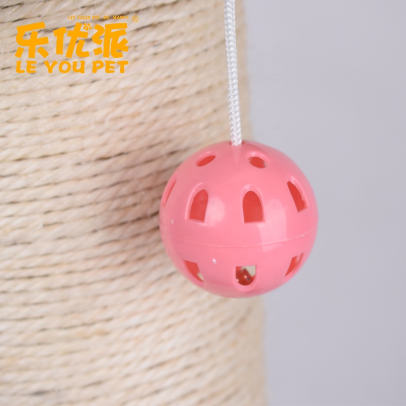 Leyou Pet wholesale cat platform tower cat scratcher sisal tree cat scratcher post