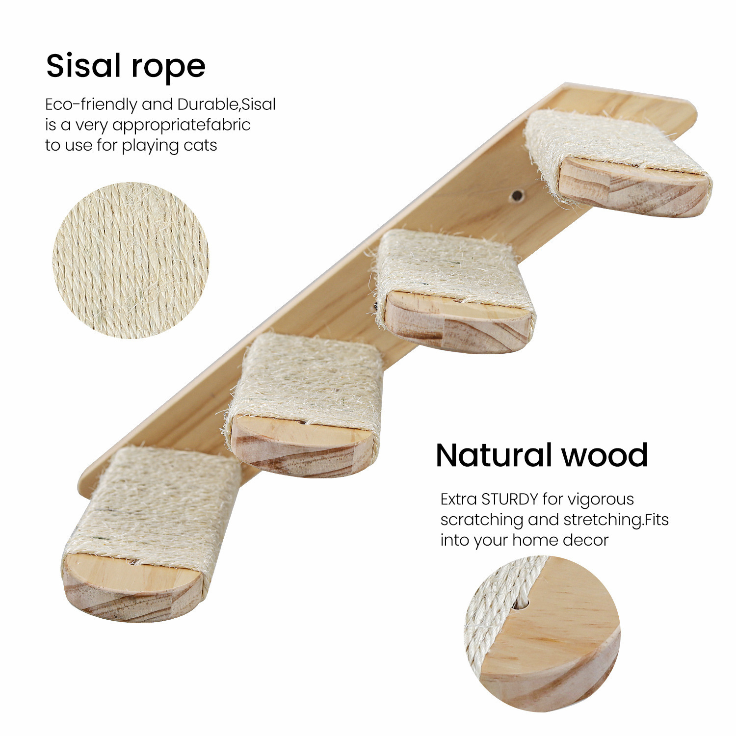 Household hanging cat-scratching post ladder cat-jumping platform