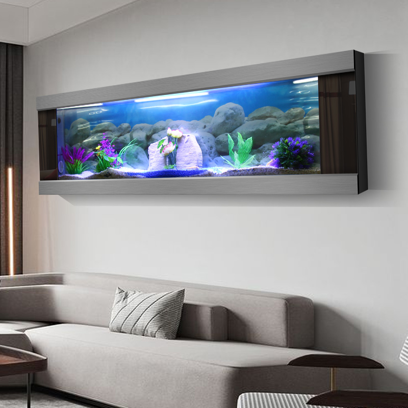 small wall hanging household large aquarium glass aquarium European wall hanging goldfish tank Pool Fish Tank