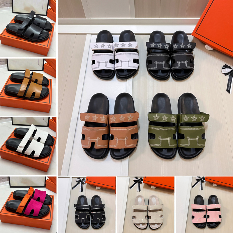 Chypre Sandals Designer Slides Women Men Slippers Fur Shearling Leather Canvas Slide Fuzzy Plush Slipper Orange Red White Black Summer Beach Sand