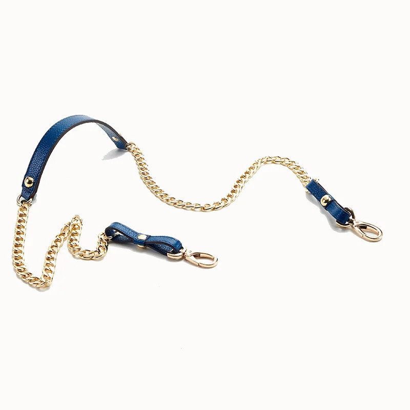 120CM Shoulder Bag Chain Aluminum with Leather Clasp Parts Hardware Messenger Buckle High Quality 241125