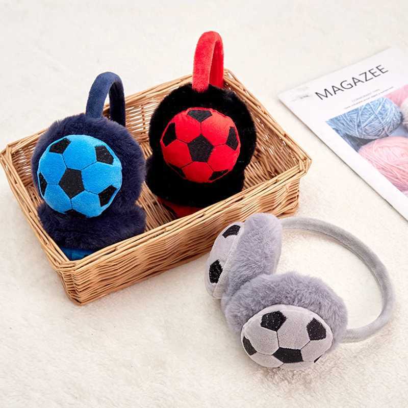 Kids Cute Football Earmuffs Winter Outdoor Travel Cold-proof Ear C Warmer Thickened Warm Ear Muffs for Baby Boy GirlXJ241126