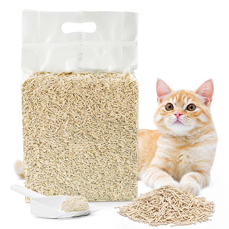 Muawu Wholesale High-quality Dust-free Natural plant Tofu Cat Litter Easy to Clean can flush toilet Plant Tofu Cat litter sand