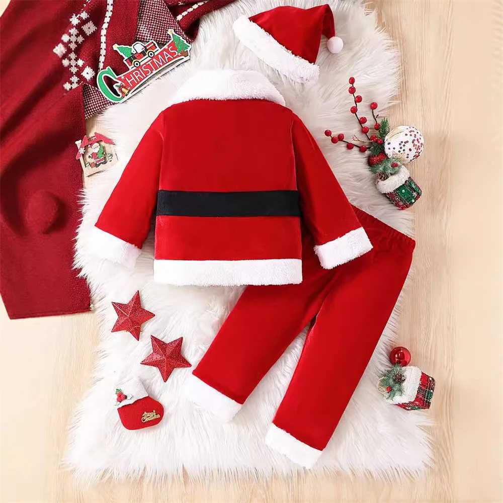 Clothing Sets Autumn Winter Santa Claus Costume For Babys Boys Girls Clothes Set Thick Tops Pants and Hat 3PCS Baby Christmas Costume Outfit H241126