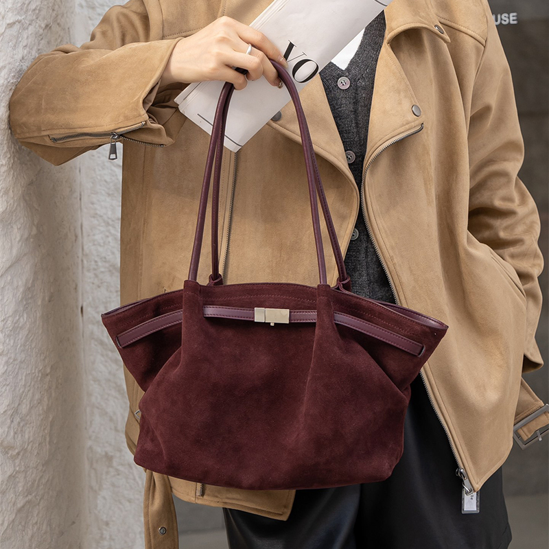 Suede Leather Wing Shaped Handbag - Large Capacity, Commuting Shoulder hot Bag, Elegant & Multifunctional Crossbody for Women