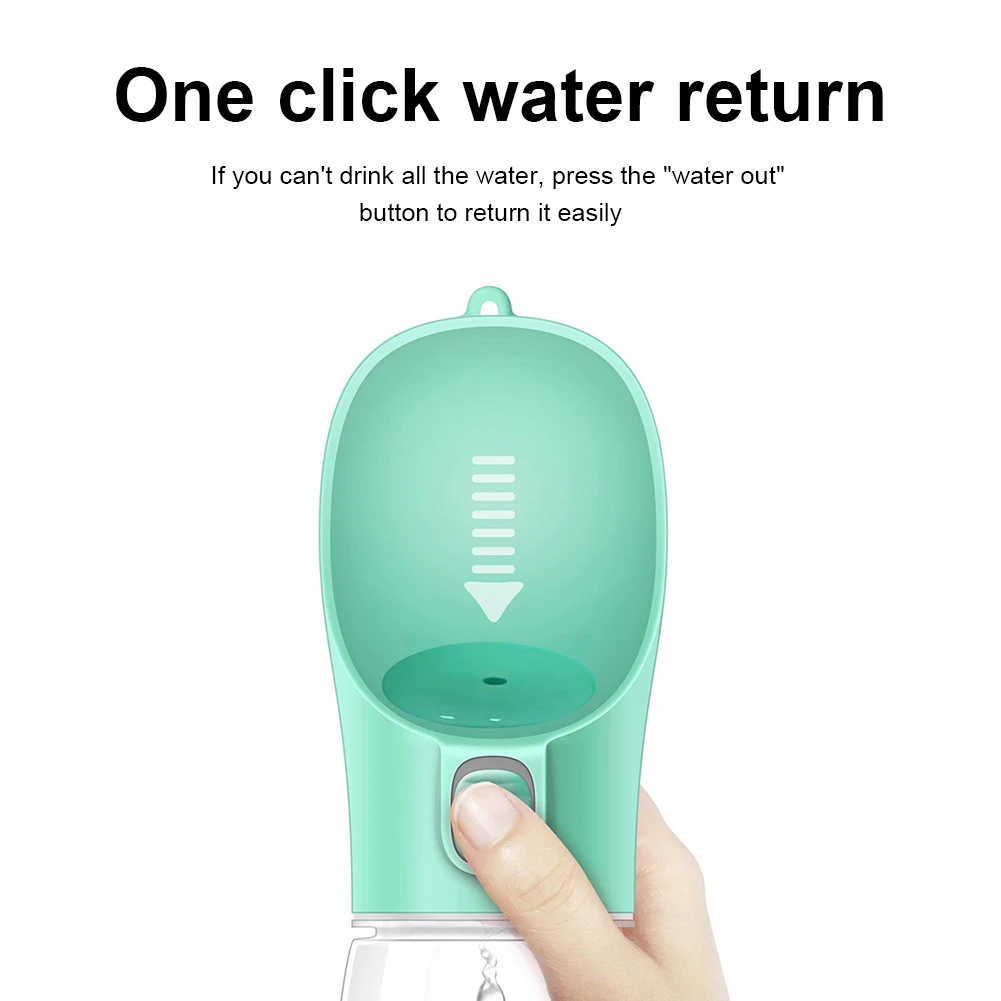 380ml Dog Travel Drinking Cup Safe Portable Plastic Drinking Cup for Dog Water Leak Proof Washable Durable Outdoor Dog Products