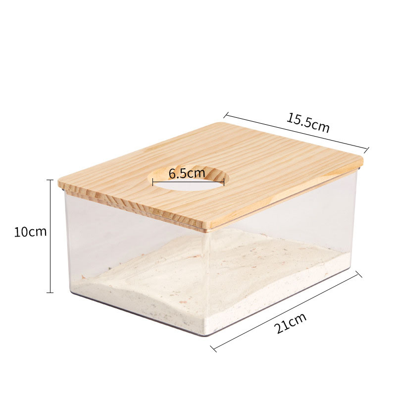 Dual-Purpose Bathtub Sand Urinal Panoramic High Permeability Large Space Solid Wood Baffle Wash Hamster Bath