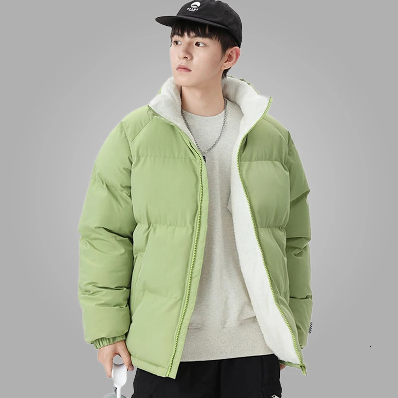 Thick and Warm Winter Jacket Mens Fashion Inflator Parkas Cashmere Cotton Pad Jacket Mens Casual Loose Large Coat 4XL 241121