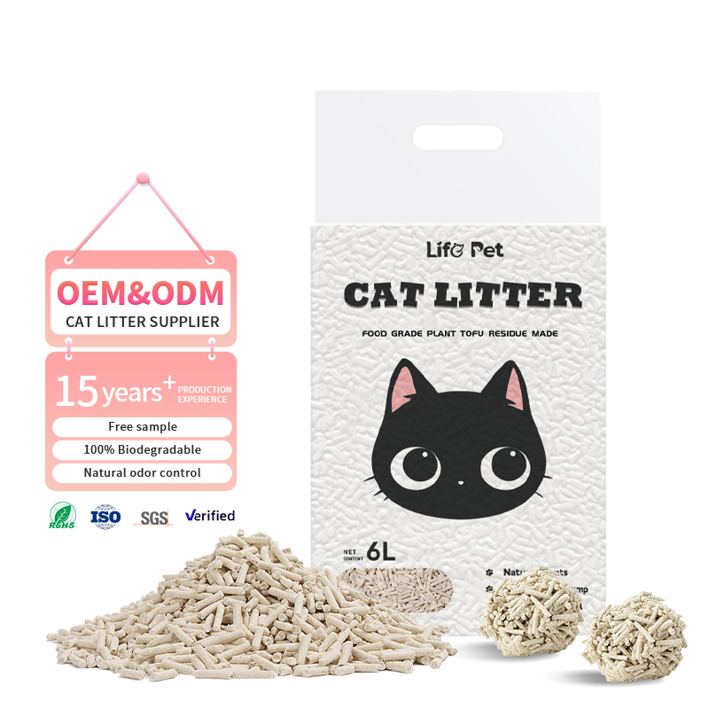 Quickly Absorb Tofu Cat Litter Non-Stimulating Plant Degradable Soya Tofu Cat Litter Sands For Cats