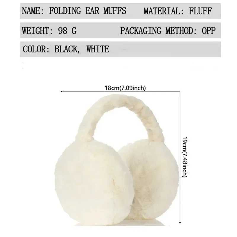 Soft plug-in earmuffs womens winter warmth fashion solid color earmuffs outdoor cold protection earmuffs W241126