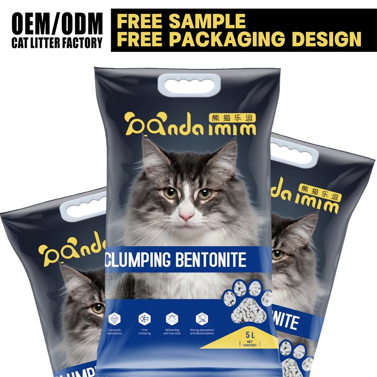 OEM low price Strip Bentonite cat litter sand easy scoop bentonite cat litter premium Bentonite Cat Litter bulk
