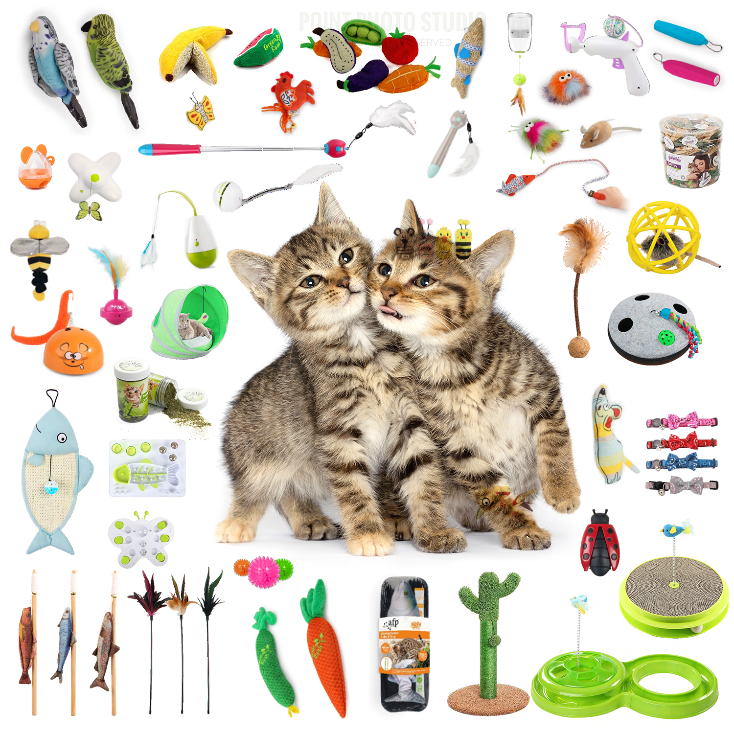 AFP Cat Accessories Products Interactive Cat Toys Feather Cat Wand Teaser Catnip Toys Scratching Post Scratcher For Small Pet