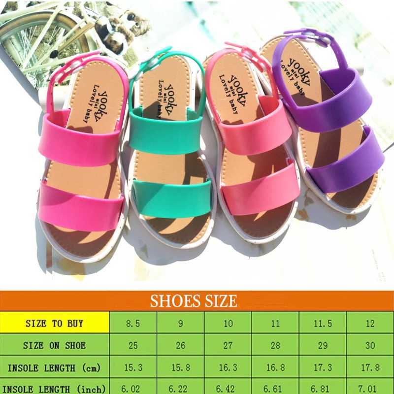3-7 Years Old Summer Fashion Shoes Girl Shoes European Style Sandals Kids Rubber Sandals Shoes PVC Leather Kids Sandals New