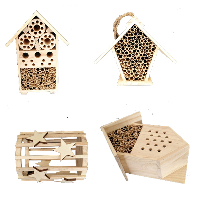 Kids education assepble wood bird house for drawing