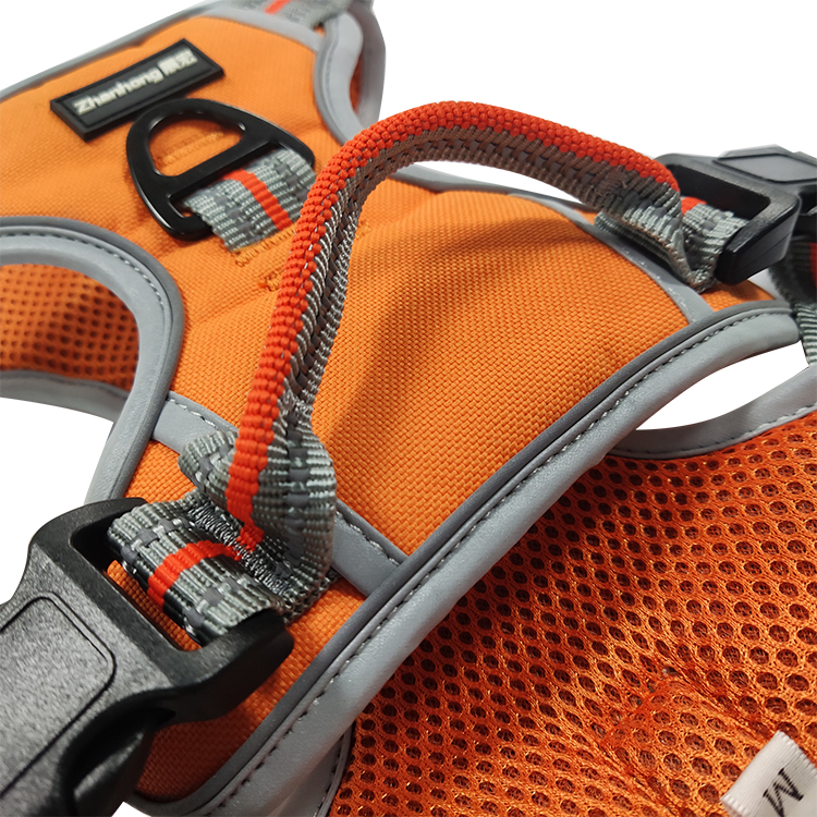 New Arrivals Pet Straps Binary Color Reflective Binding Design Mesh Fabric Dog Harness For Sale