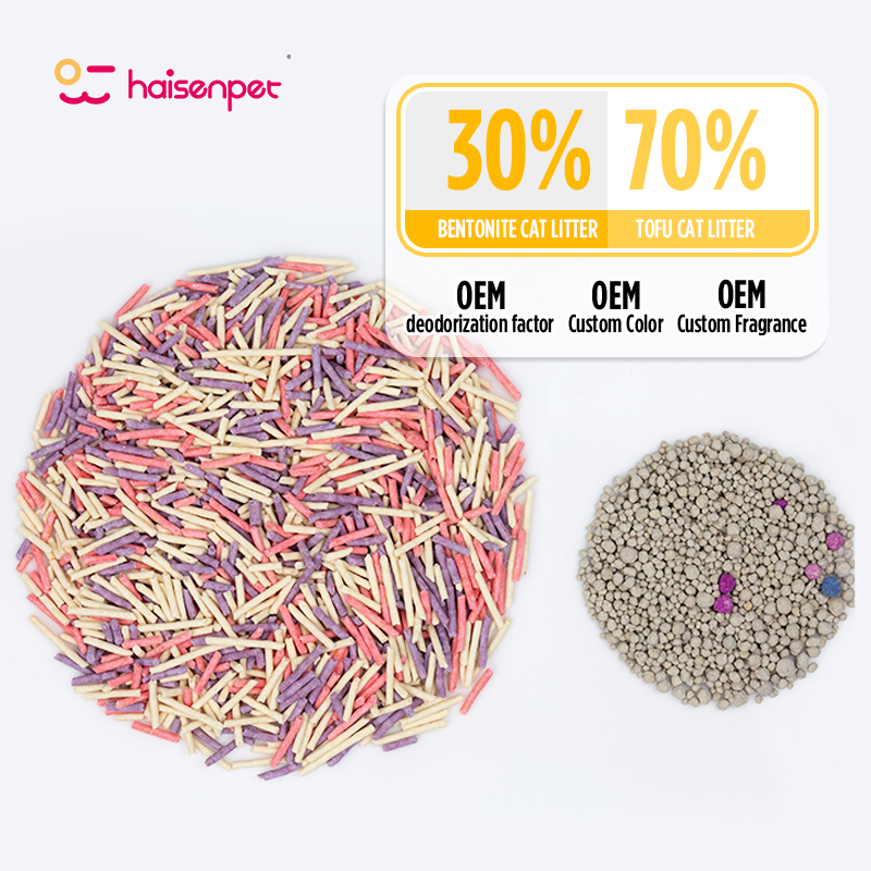 Mixed Colorful Arena Para GatosRed Pink Blue Green Grey Bentonite Tofu Mixed Plant Kitty