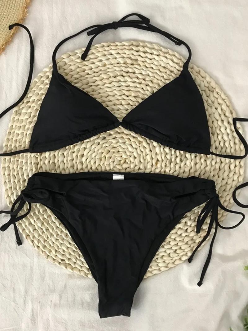 Womens Swimwear Women Coconut Palm Print Bikini Sets 2024 Short Sleeve Swimsuit Push Up High Waist Bathing Suit Young Style