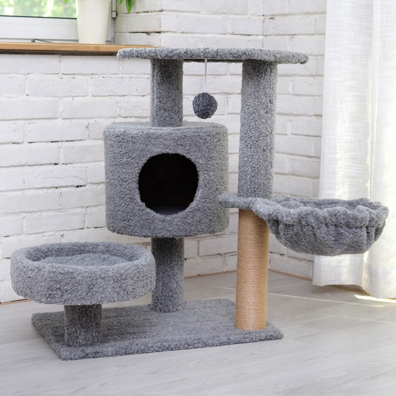 Factory Fashion Designer Scratch Bed Cheap Simple Customized Condo Tower Comfy Pet House Cats Tree