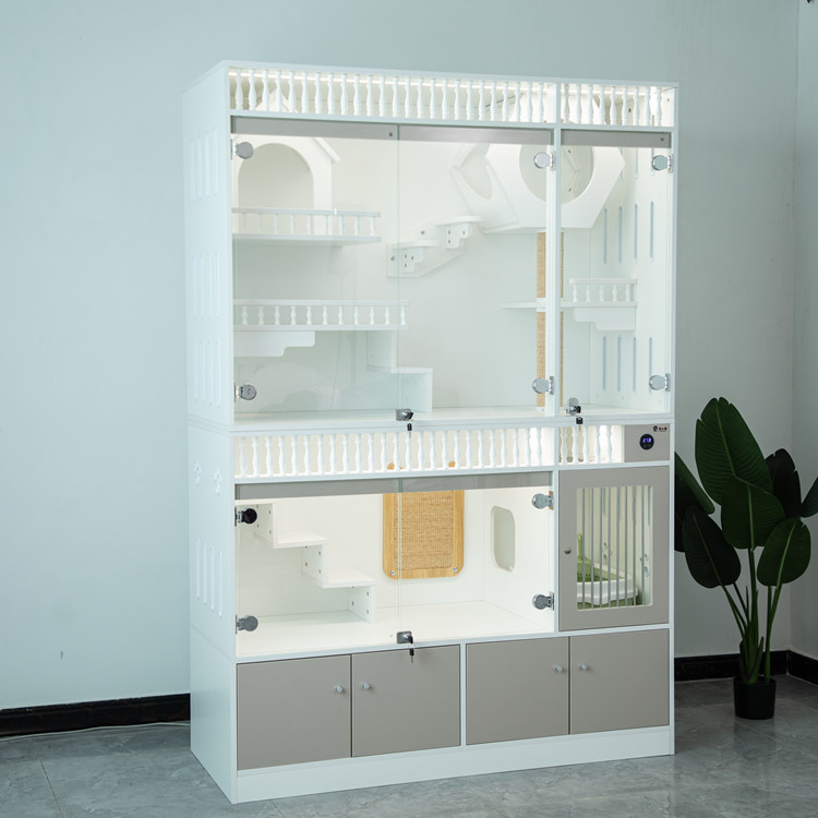 Cat Villa indoor Large Wood Cat Hotel Cage to control Cats