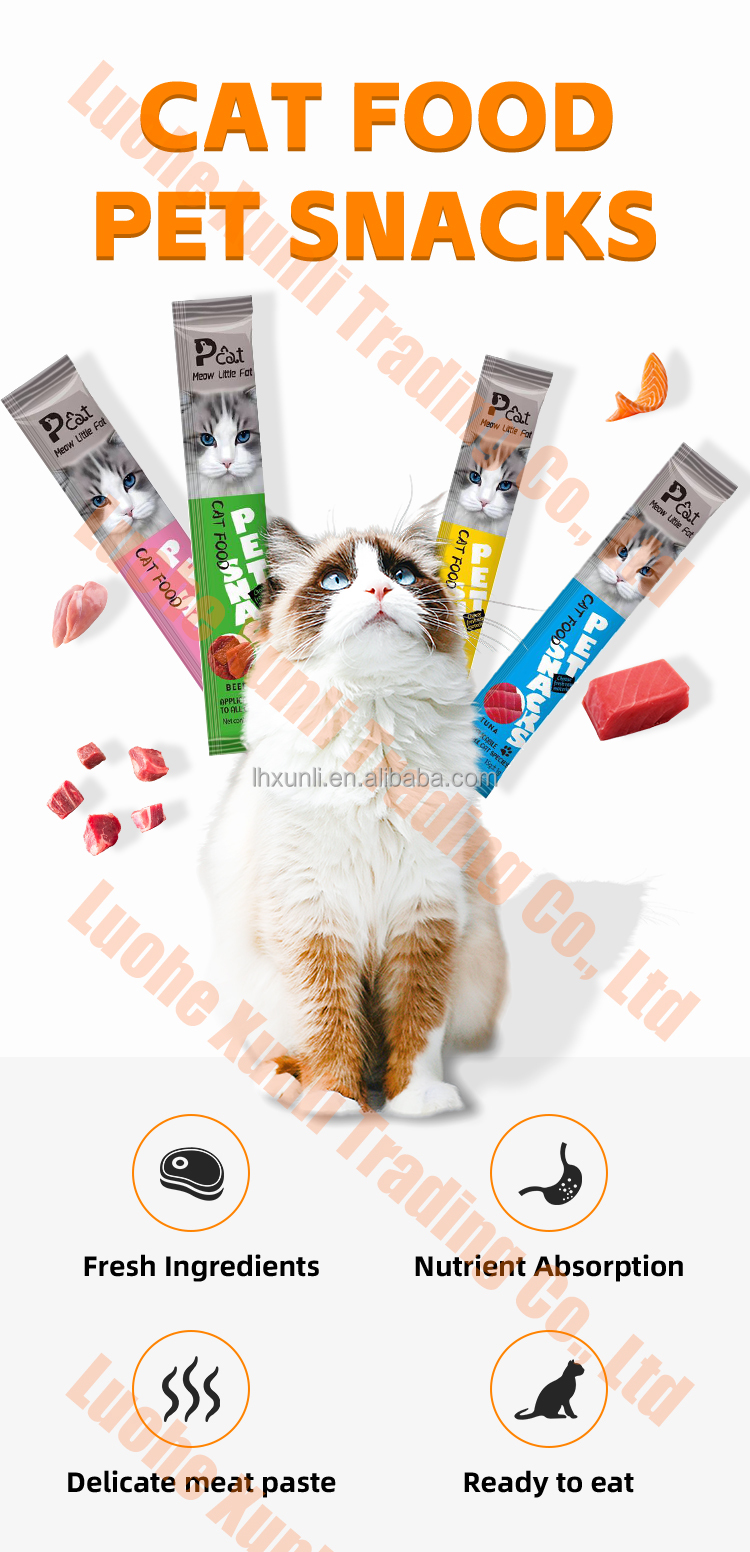 Pet products suppliers Factory Hot Selling Multiple Flavors Pet Dog And Cat Snacks Wet Cat Food