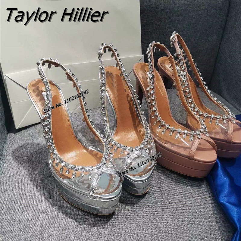 Brand Open Toe Wedge Sandals Rhie High Heels Back Strap Platform Women's Shoes Fashion Sexy Gladiator T-Stage Show