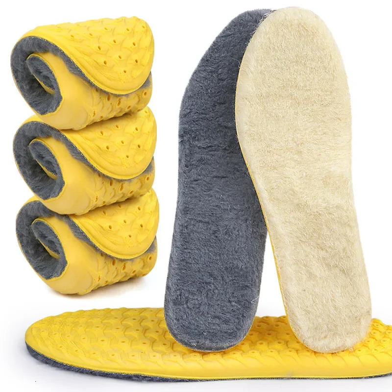Ultra soft wool underwear suitable for men women thick cotton warm underwear breathable odor proof plush heated insoles 241126