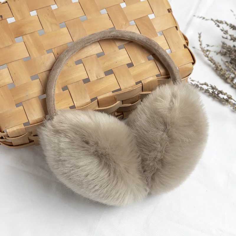 Winter Warm Earmuffs Cute Plush Fur Headphones Fashion Unisex Ear Warmer Solid Color Girls Headband Ear Muff Ear CoverXJ241126